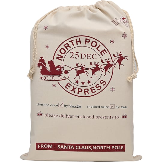 Personality Case™ 19" x 26" From Santa Christmas Cotton Drawstring Bag